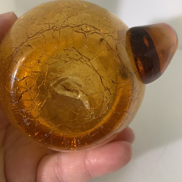 Vintage Blinko amber crackle glass miniature pitcher - Picture 3 of 5